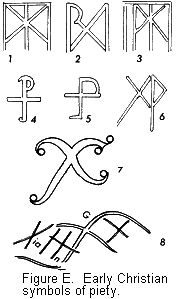 Fig. E Early Christian symbols of piety